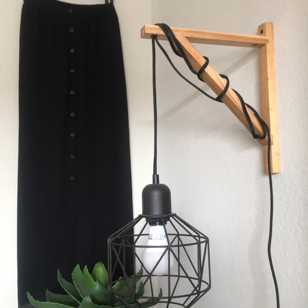 Black maxi skirt with buttons